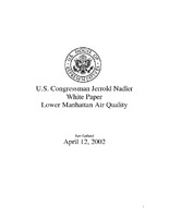 Revised Version of White Paper on Lower Manhattan Air Quality